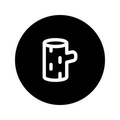 wood line circular icon