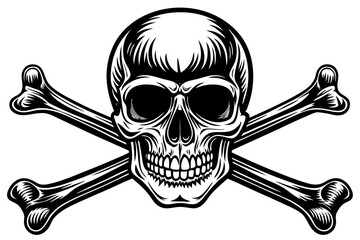 Skull and Crossbones silhouette, Skull with Crossbones Symbol
