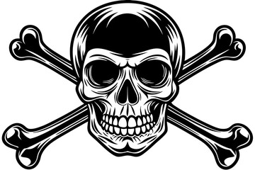 Skull and Crossbones silhouette, Skull with Crossbones Symbol