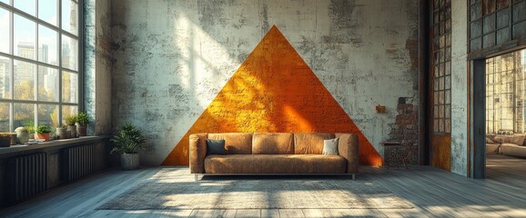 Digitally Generated Industrial-Style Loft Apartment, Chic And Edgy