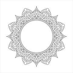 Doodle Difficult Circle Abstract Adult for Coloring book page