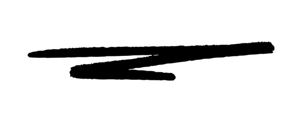 Hand drawn scribble underline made with brush stroke having rough texture