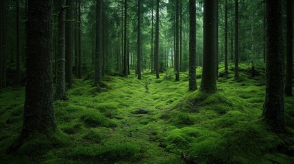 Obraz premium A Pathway Through the Forest