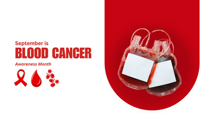 September, blood cancer awareness month, design on a light background.