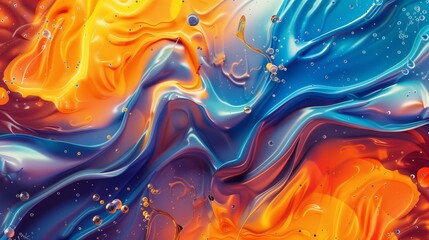 Fluid Abstract Colorful Waves