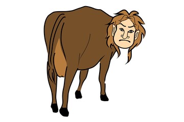 Japanese ghost yokai named kudan