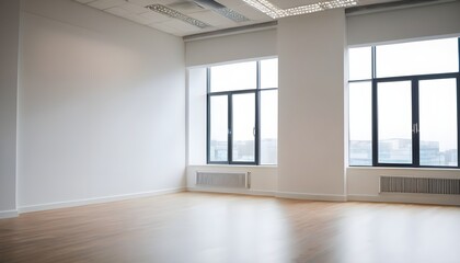 Obraz premium Modern business office without people with blurred bokeh background 