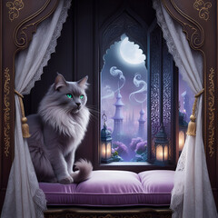 cat in window