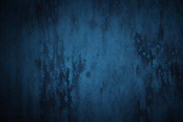 Fototapeta premium Abstract grunge sapphire blue background with marbled texture. Black blue abstract background. Navy blue grunge texture. Toned dark rough texture for any construction related 
