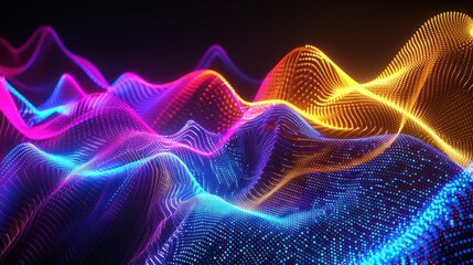 Fototapeta premium Abstract Neon Waves