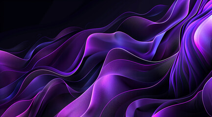 Obraz premium Abstract background with purple wavy shapes and gradient
