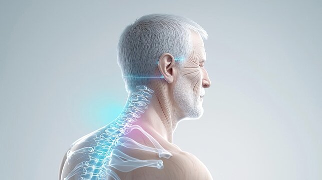 An interactive 3D visualization of trigger points in the shoulder and neck, demonstrating how they relate to common pain symptoms and relief techniques