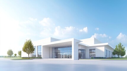 A detailed 3D visualization of a police station, highlighting interactive elements such as virtual training simulations and community outreach programs