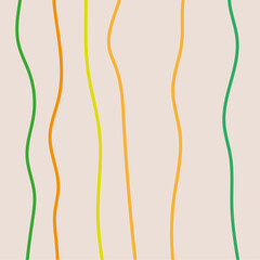 Seamless Lines patterns of multicolored dots. Each lines appears to be hand-painted, with slightly irregular shapes adding a touch of organic imperfection