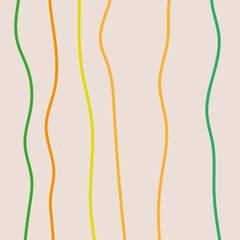 Seamless Lines patterns of multicolored dots. Each lines appears to be hand-painted, with slightly irregular shapes adding a touch of organic imperfection