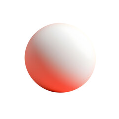 Minimalist Spherical Design with Red and White Gradient