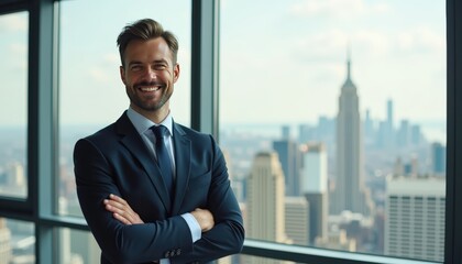 Fototapeta premium Businessman standing in office