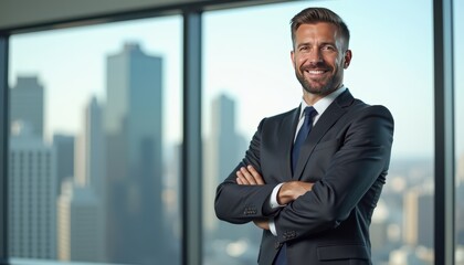 Fototapeta premium Businessman standing in office