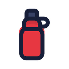 bottle flat line icon