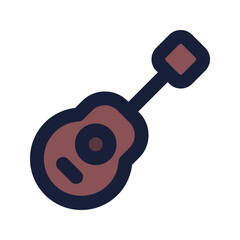guitar flat line icon