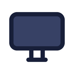 monitor flat line icon
