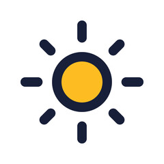 sun flat line icon