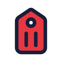 tag flat line icon