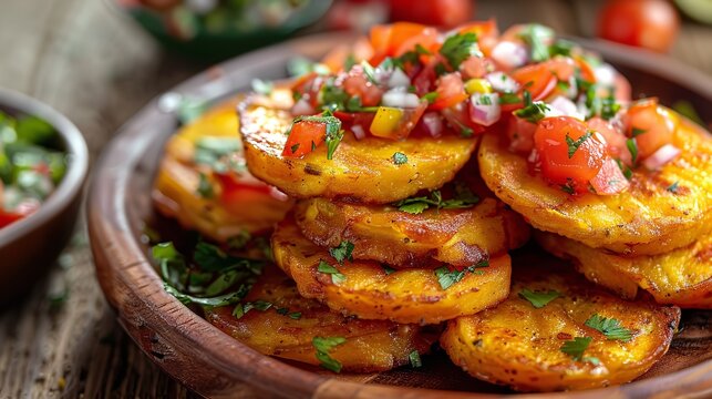 A favored dish in Latin American cuisine: tostones