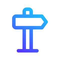 road sign gradient icon