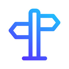 road sign gradient icon