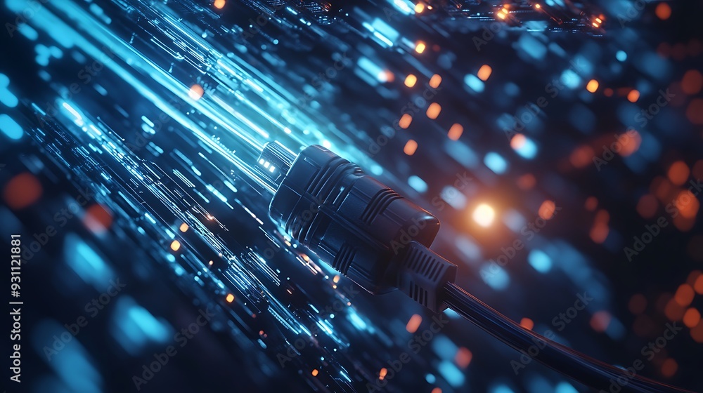 Poster digital connection: plug into the flow of data