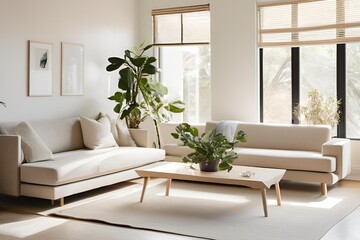 modern living room with sofa