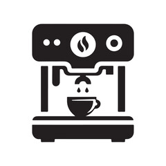 Coffee machine logo template, Coffee Machine vector Icon, simple and clean coffee machine icon, logo design, 