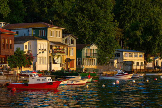 There are many waterside residences in Istanbul that are on the Bosphorus shore.