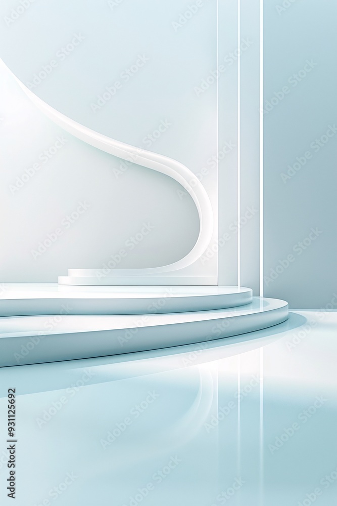 Poster a sophisticated 3d background with a minimalist design, highlighted by luxurious materials and textu