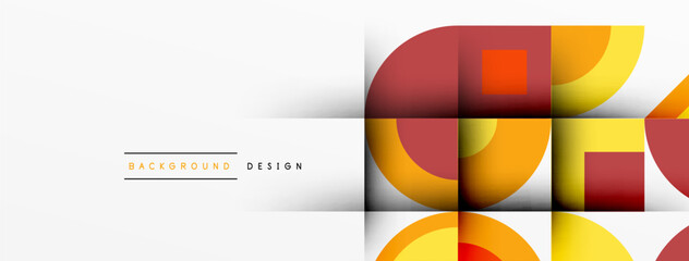 Geometric design abstract background - circles squares