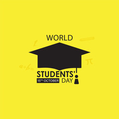 Vector illustration of World Students' Day social media feed template