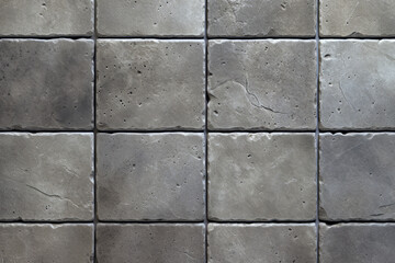 Processed collage of grey marble floor tiles surface texture. Background for banner, backdrop
