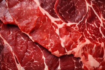 Processed collage of fresh raw meat beef surface texture. Background for banner, backdrop