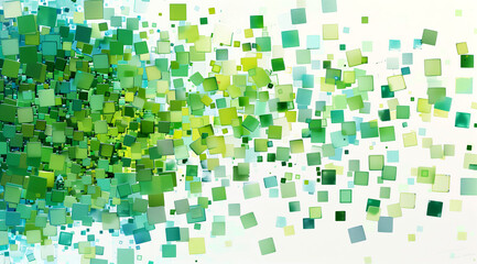 Fototapeta premium abstract background with green squares mosaic,wallpaper