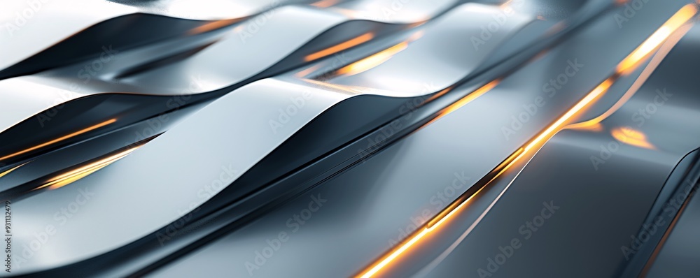 Poster a refined 3d background with a combination of sleek surfaces and intricate details, offering a luxur