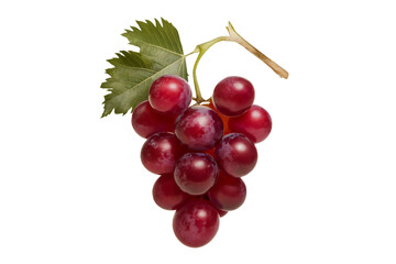 Fototapeta premium red grapes isolated on transparent background - Generative AI