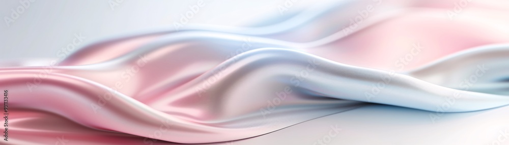 Poster an elegant 3d background showcasing soft, gradient colors and subtle metallic highlights, ideal for 