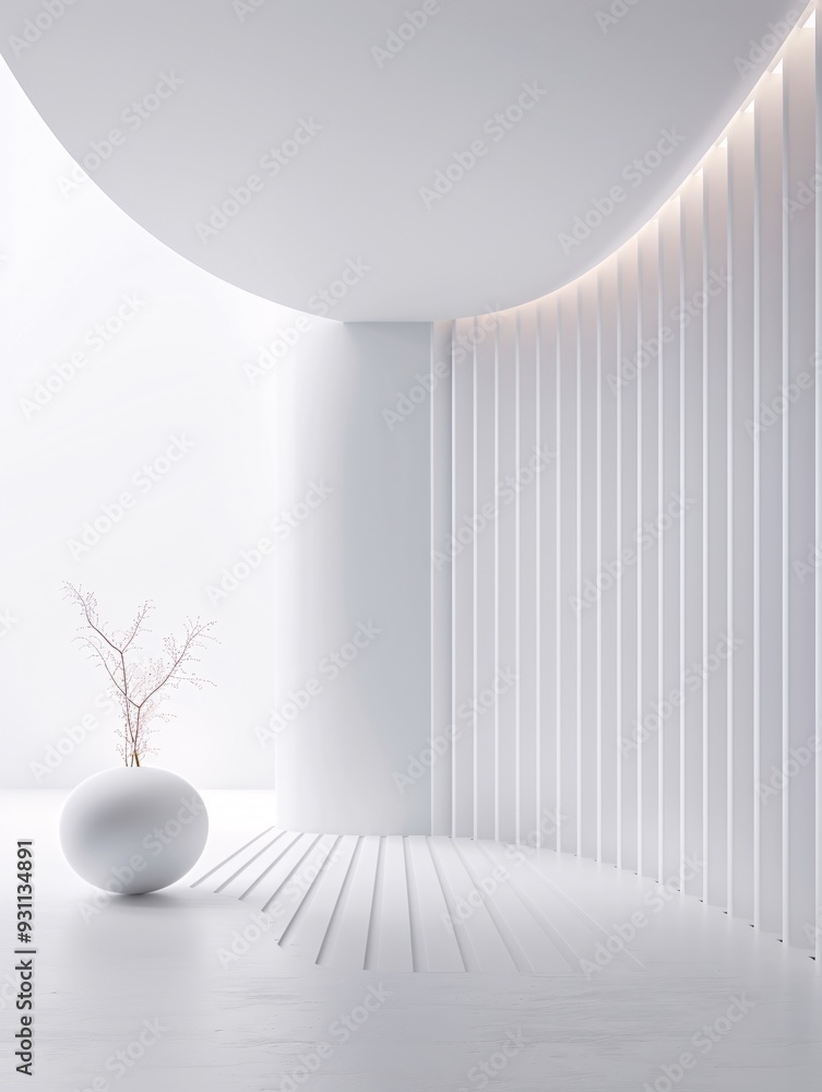 Poster a sophisticated 3d background with minimalist design elements and luxurious materials, offering a pr