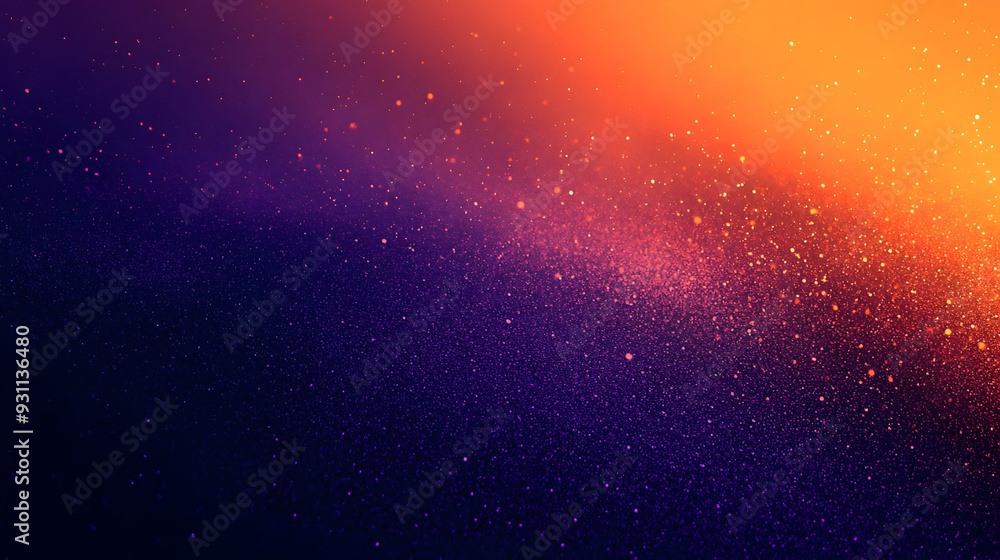Poster a colorful abstract gradient with sparkling particles.