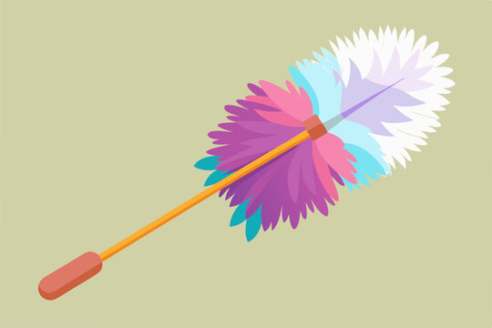 colorful duster on beige background clip art preview