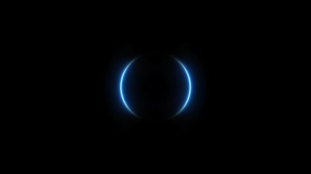 glowing neon radio waves signal icon animation. Noise frequency signal animation background.