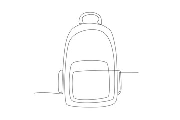 Backpacks concept one-line drawing