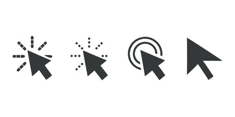 Cursor Clicking Icon Set