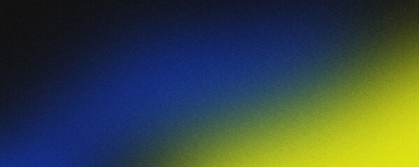 Vivid blue and yellow gradient background with a grainy noise texture